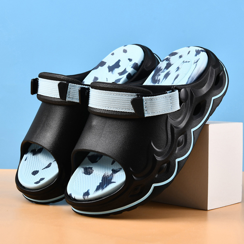 Zapatillas casuales hombres perezosos de un pie pareja de verano nueva sensación de pisar mierda antideslizante y desodorante suela suave desgaste desgaste