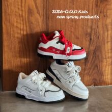 QQO童鞋 2026春季新款儿童板鞋男童百搭小白鞋女童防滑休闲运动鞋