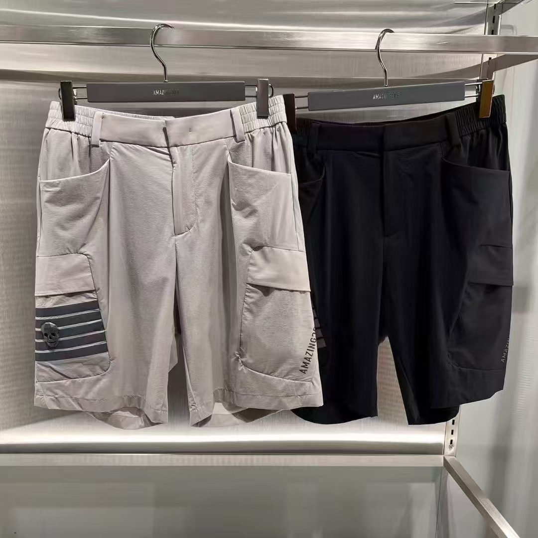 25 New Korean Golf Casual Shorts, Sports Versatile Skull Pants, Quick-Drying, Elastic and Breathable