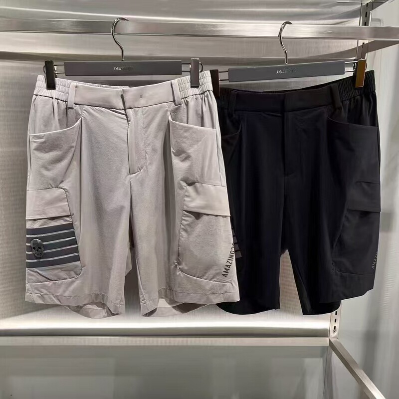 New Korean Golf Casual Shorts, Versatile Sports Shorts with Skull Design, Quick-Dry, Stretchy, and Breathable