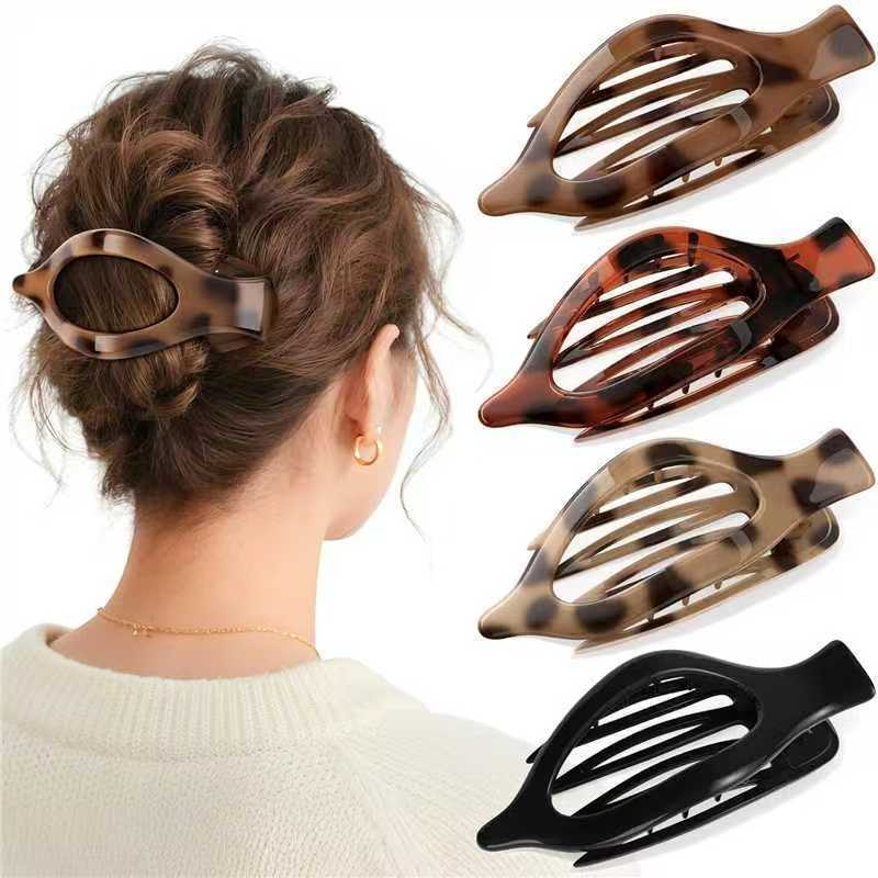Amazonの人気ヘアクリップセット、シームレスな後頭部つや消し爪クリップ、長方形のサメクリップ、クロスボーダーヘアアクセサリー|undefined
