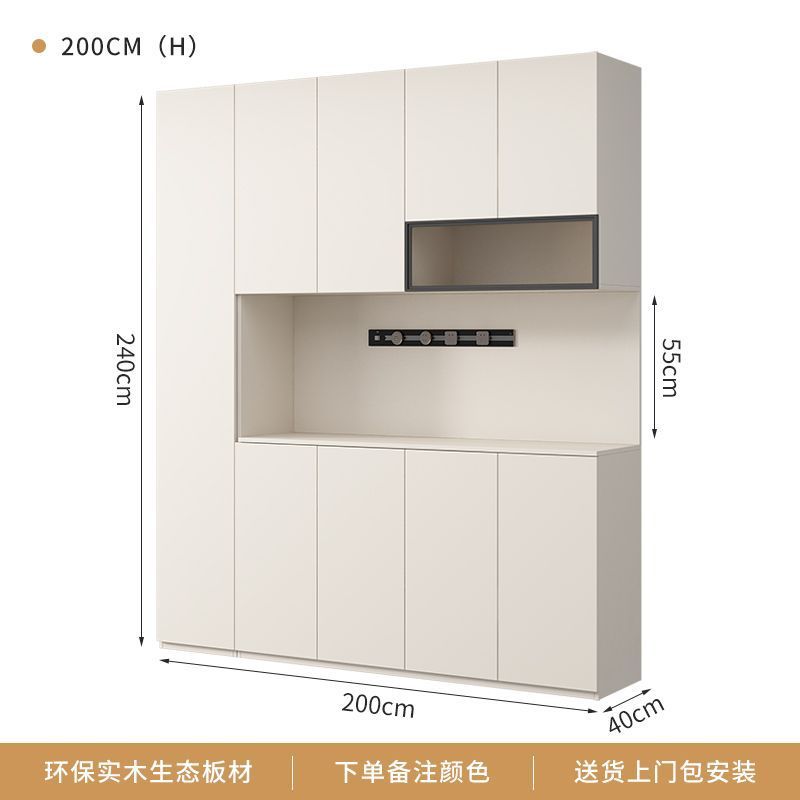 Gabinete de comedor de madera maciza contra la pared todo en un armario de vino de madera maciza sala de estar almacenamiento multifuncional gabinete de cocina