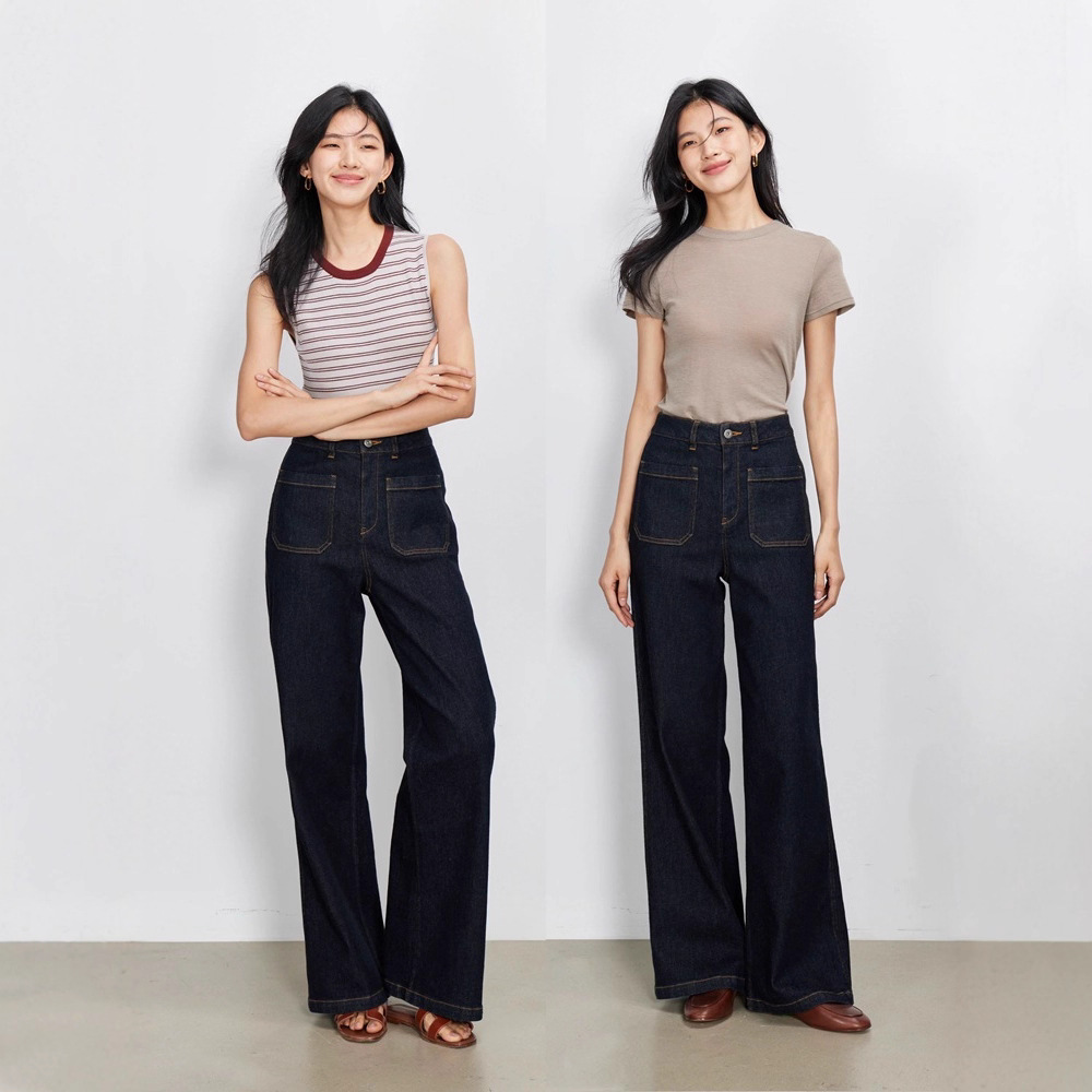 Retro Nostalgic Style, Long Legs, High-End, Soft and Muscular, Autumn and Winter Brushed Straight Denim Jeans, Spring & Fall