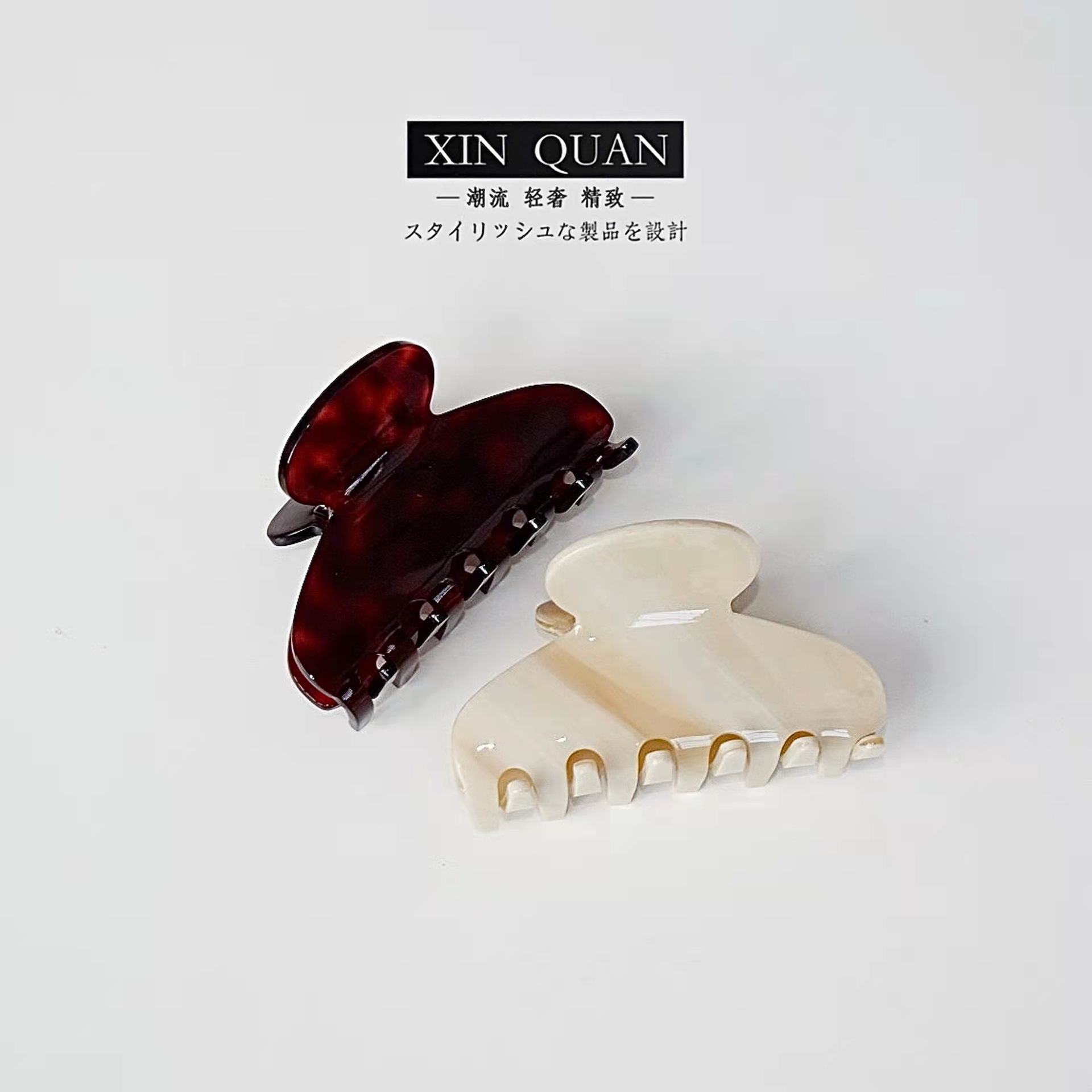 New Medium High-grade All-match Girlfriend Gift Grab Clip Plain-made Simple Acetic Acid Hairpin Ins Fashion Hair Accessories