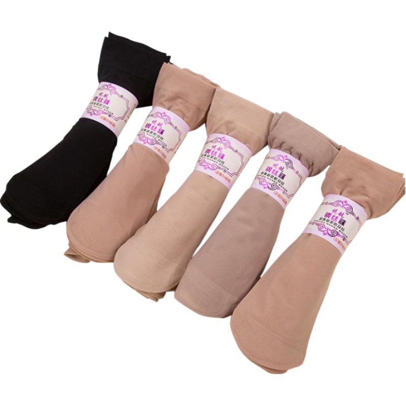 Primavera y Verano de terciopelo fino de las mujeres de alambre de acero corto calcetines de color sólido sudor-absorbente par calcetines sexy antideslizante medias de seda de las mujeres