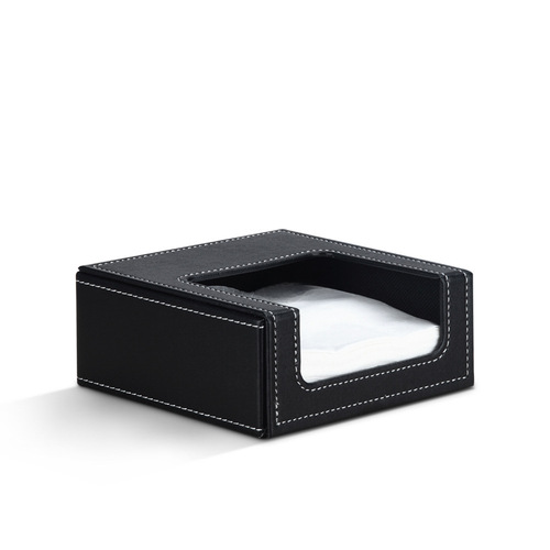 Creative leather square tissue box restaurant tissue box napkin box table square paper napkin box hotel logo