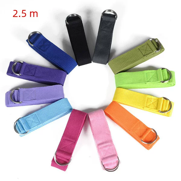 Cross-border yoga stretch belt yoga rope key body belt 2.5 m lengthened stretch yoga auxiliary tool back good