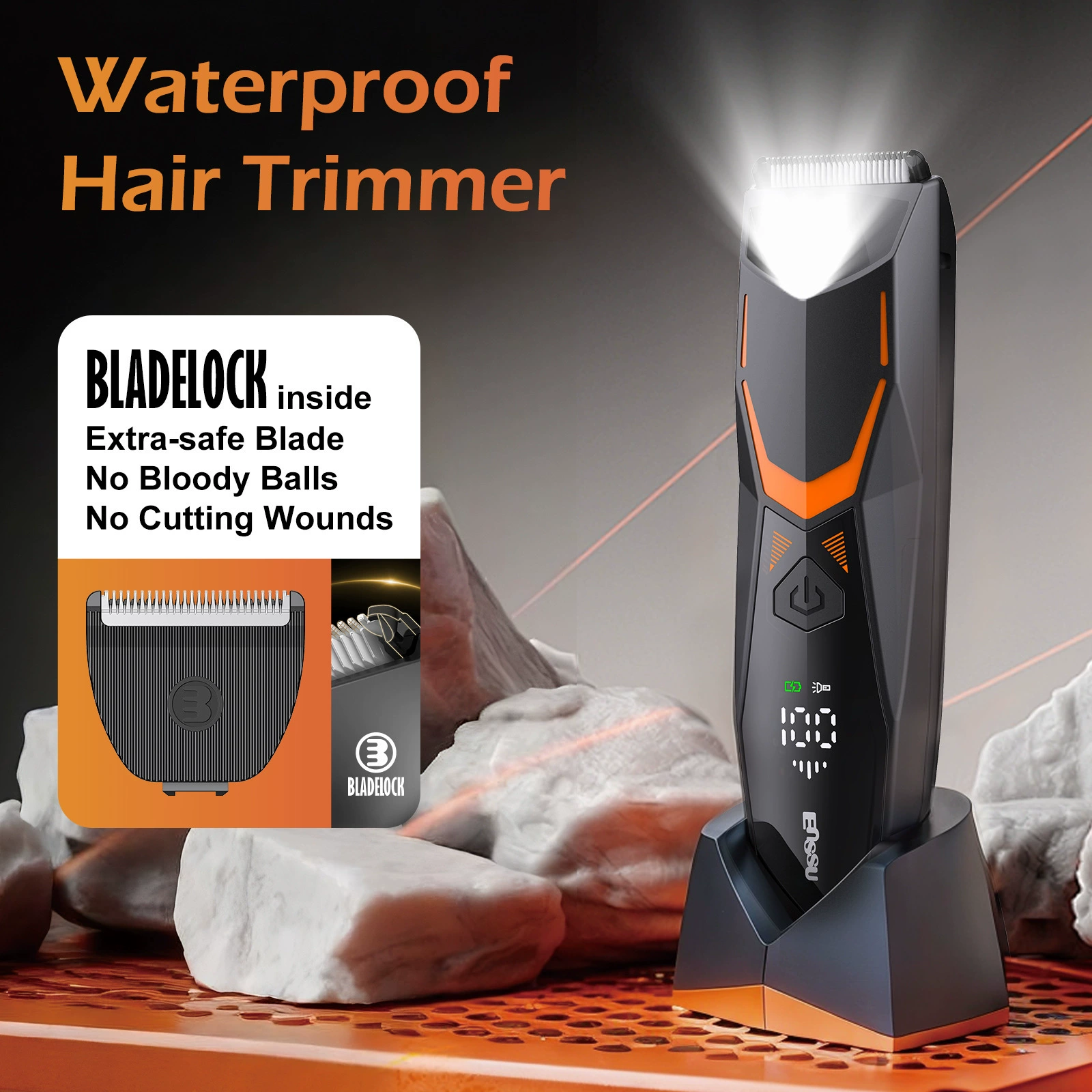 Новая трансграничная машинка для стрижки волос с цифровым дисплеем, керамический нож, электрическая машинка для стрижки волос, моющийся мужской водонепроницаемый триммер для волос в паху