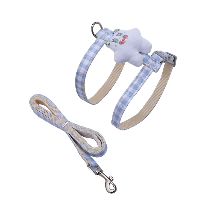 Cuerda de tracción en forma de I para mascotas, correa de pecho conveniente para que los gatos jóvenes salgan, marioneta de oro capa gradual gato chaleco Correa suministros