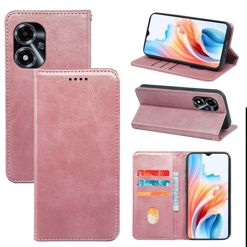 For OPPO A79 5G/A80 Mobile Phone Leather Case Reno 13 Pro 5G Calfskin Flip Mobile Phone Leather Case