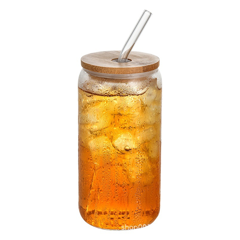 16oz transfronterizo al por mayor taza de coque de borosilicato taza de café de jugo de alta apariencia resistente a altas temperaturas ins estilo vidrio