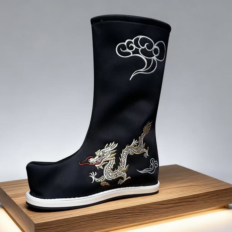 Scissors Stone Ancient Costume Hanfu Boots, Traditional Style Boots for Men and Women, Ancient Style Boots, Traditional Costume Boots