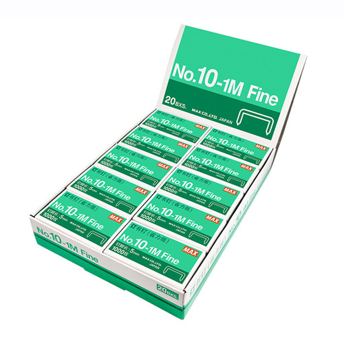 Japan MAX Meikesi NO.10-1M Fine Power-Saving Type Arched Small Staple 1000 Stitches/Box