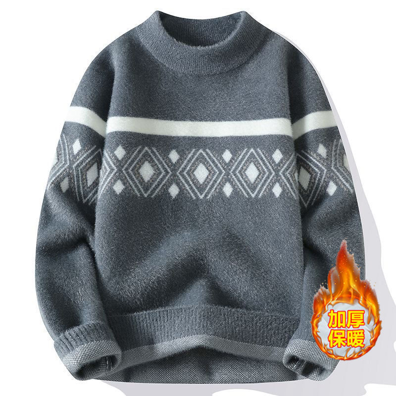 Winter velvet warm trend fashionable knitted sweater for students