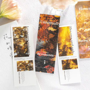 Ketchup Girl Double-Sided Bookmark Mirror Flower Water Moon Series Fantasy Handbook Material Decorative Bookmark 6 Options