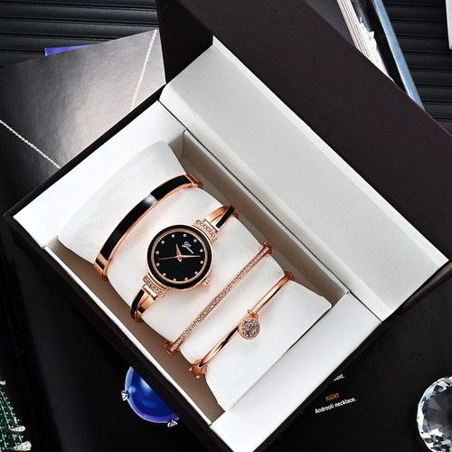 GINAVE Four-Piece Women's Watch Set – Fashionable Quartz Watches for Ladies, Directly from Manufacturer