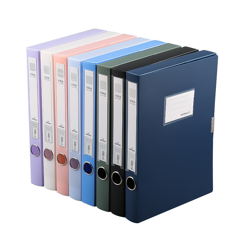스팟 도매 두껍게 된 A4 파일 상자 플라스틱 파일 상자 폴더 청구서 정보 보관 상자 금융 증빙 상자