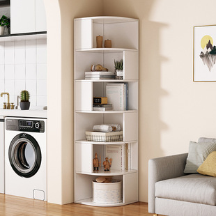 Corner Cabinet Accessible Luxury High-End Corner Shelf Bookshelf Floor-Standing Simple Small Home Living Room Corner Bookcase Bedroom