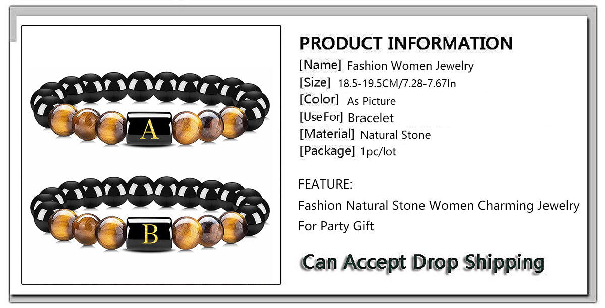 Natural Stone Chain Material 1 Piece Quantity Daily Occasion Casual Streetwear Geometric Obsidian Men's Bracelets Men Beaded Bracelets