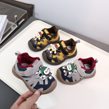2025年二棉超纤皮小童棉鞋男宝宝鞋儿童运动鞋幼儿园阿甘鞋3911