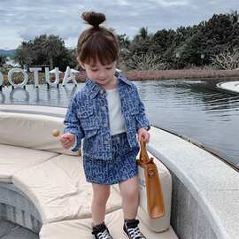 特价2026女童秋装新款牛仔裙韩版儿童套装宝宝洋气牛仔外套两件套