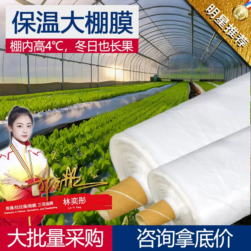 大棚塑料膜农用筒膜聚乙烯防水农膜透明塑料布防雨薄膜保温大棚膜