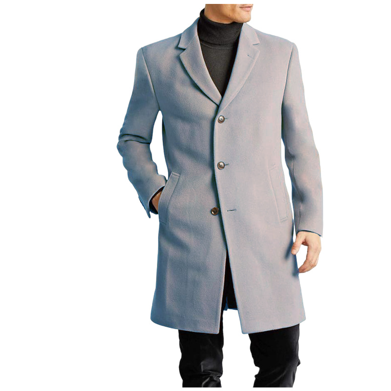 Ropa de hombre Abrigo de lana nuevo para hombre Abrigo con forro de lana multicolor_voghion.com