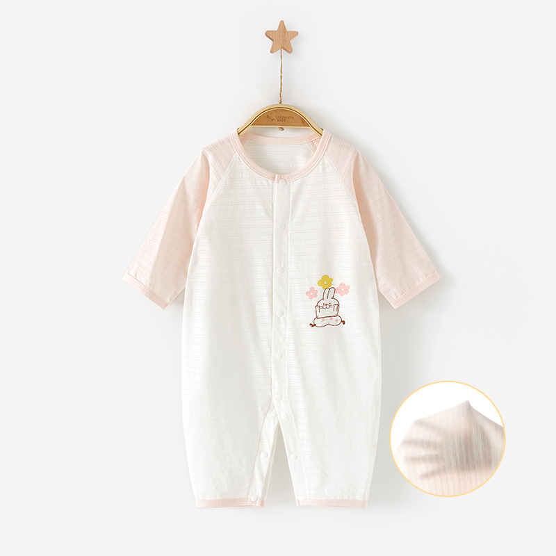 Mono de bebé para primavera y verano, de manga larga, fino, para aire acondicionado, ropa para recién nacidos, ropa de verano para niños pequeños, mono para bebés, niños y niñas. image 8