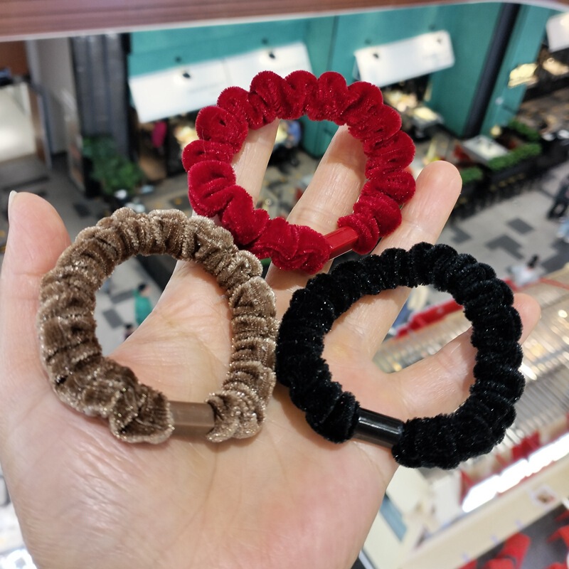 New cross-border gold velvet large intestine hair ring Amazon cross-border flannel small size hair ring hair flower hair accessories wholesale New cross-border gold velvet large intestine hair ring Amazon cross-border flannel small size hair ring hair flower hair accessories wholesale