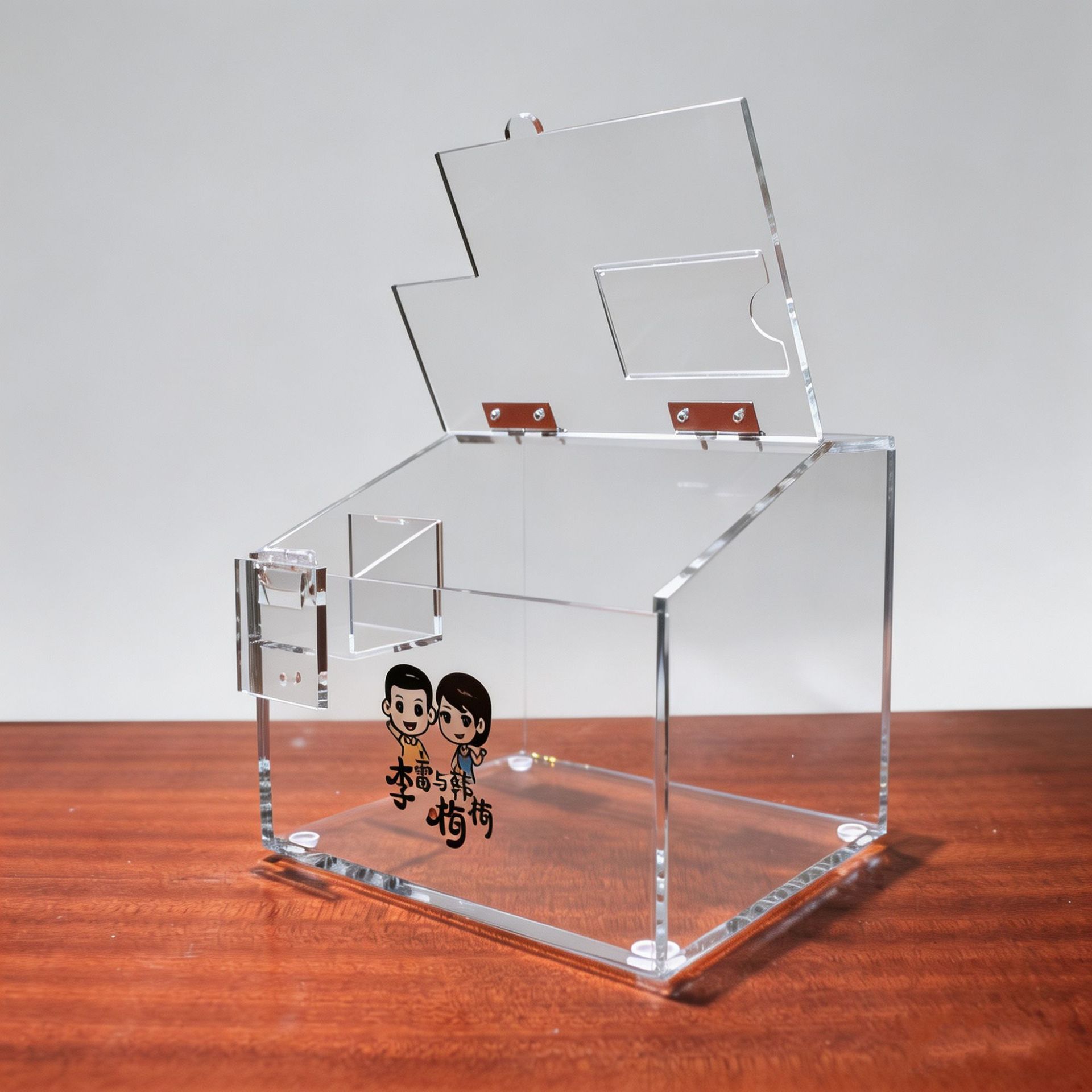 高透明糖果盒 亚克力食品盒定作 大型弧形超市推拉盒子 翻盖