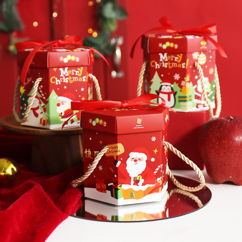 Christmas Eve Apple Box Christmas Apple Gift Box Small Gift Paper Packaging Box Christmas Apple Box Wholesale