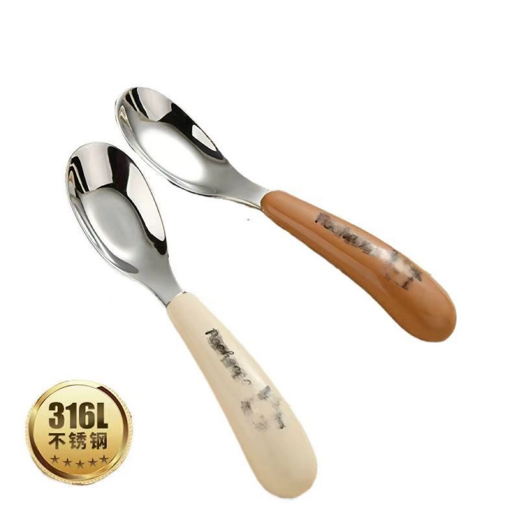 Cartoon bar stainless steel, children's spoon for mother and baby, stainless steel AISI 304