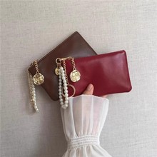小巧拉链零钱袋复古油蜡皮钥匙包女卡包薄锁匙包口红包汽车钥匙扣