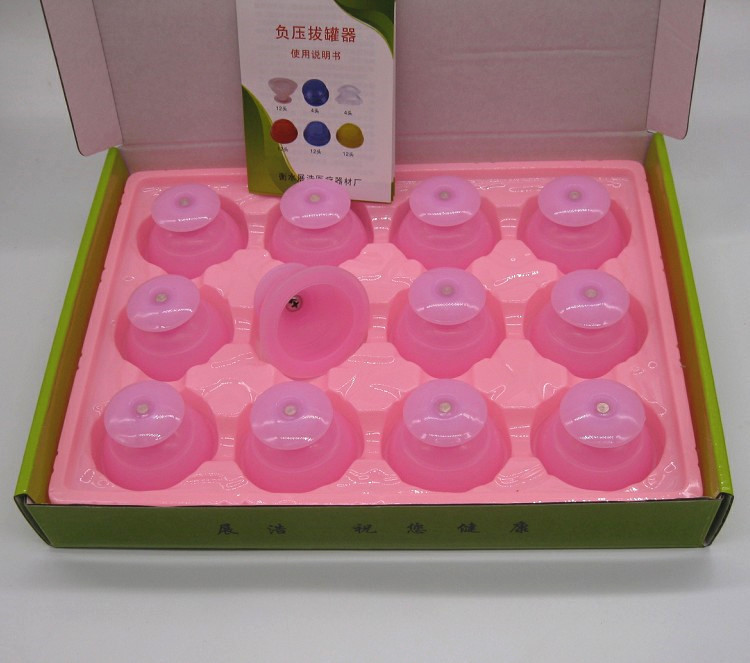 Zhanhao Silicone Cupping Press Moisture-absorbing Cans 12 Pink Easy Cupping Negative Pressure Cupping Massage Acupoint Cupping Household detail image 5