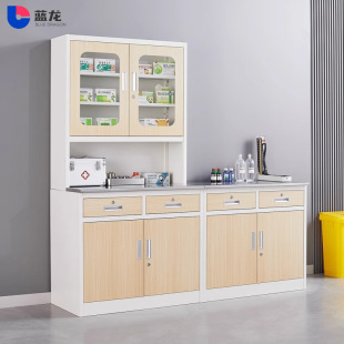 Hospital Western Medicine Cabinet Wood Grain Transfer Disposal Desk Pharmacy Pharmacy Clinic Console Dispensing Cabinet Outpatient Medicine Cabinet
