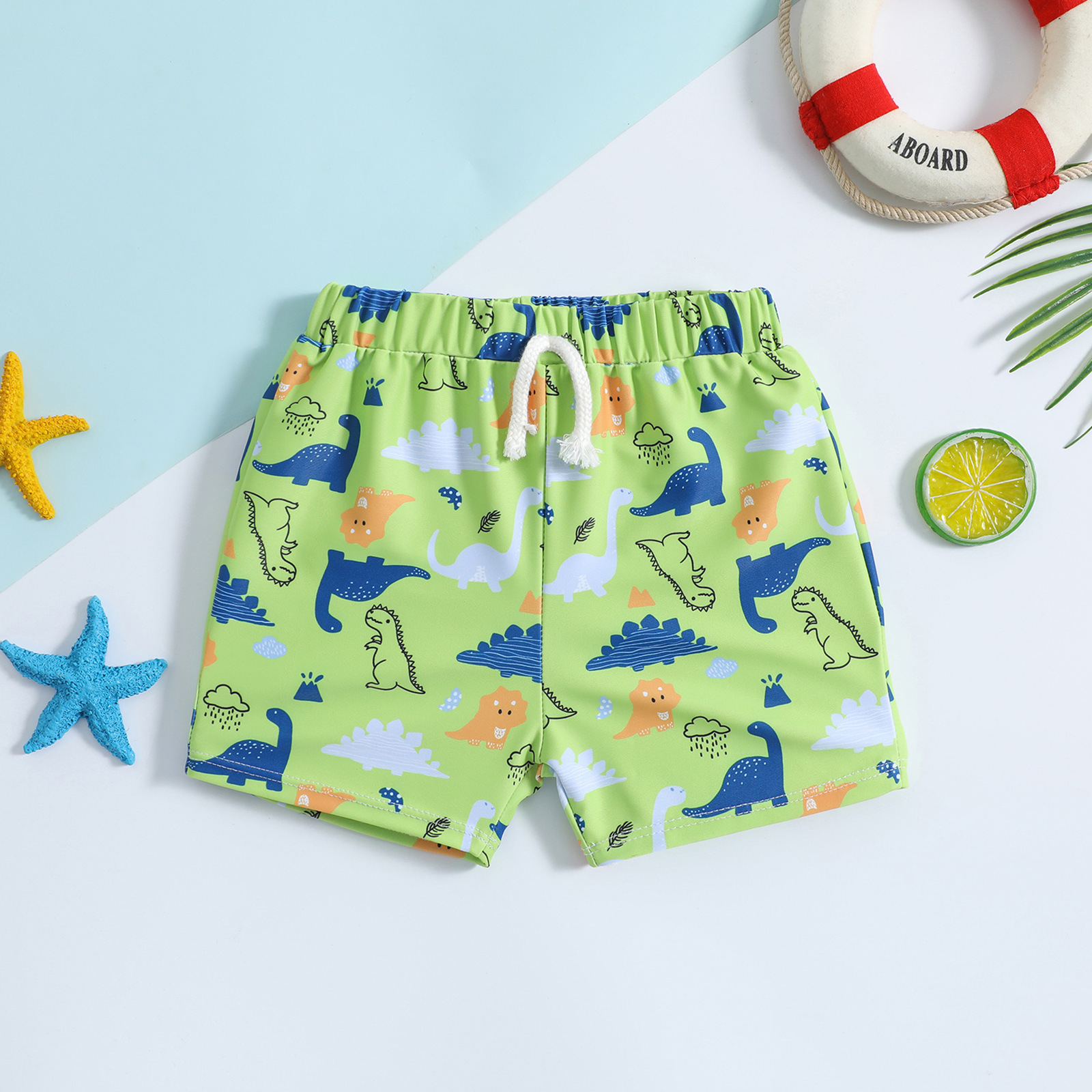 New children's swimming trunks foreign trade boys beach pants boxer loose cartoon printed cute baby outdoor beach pants
