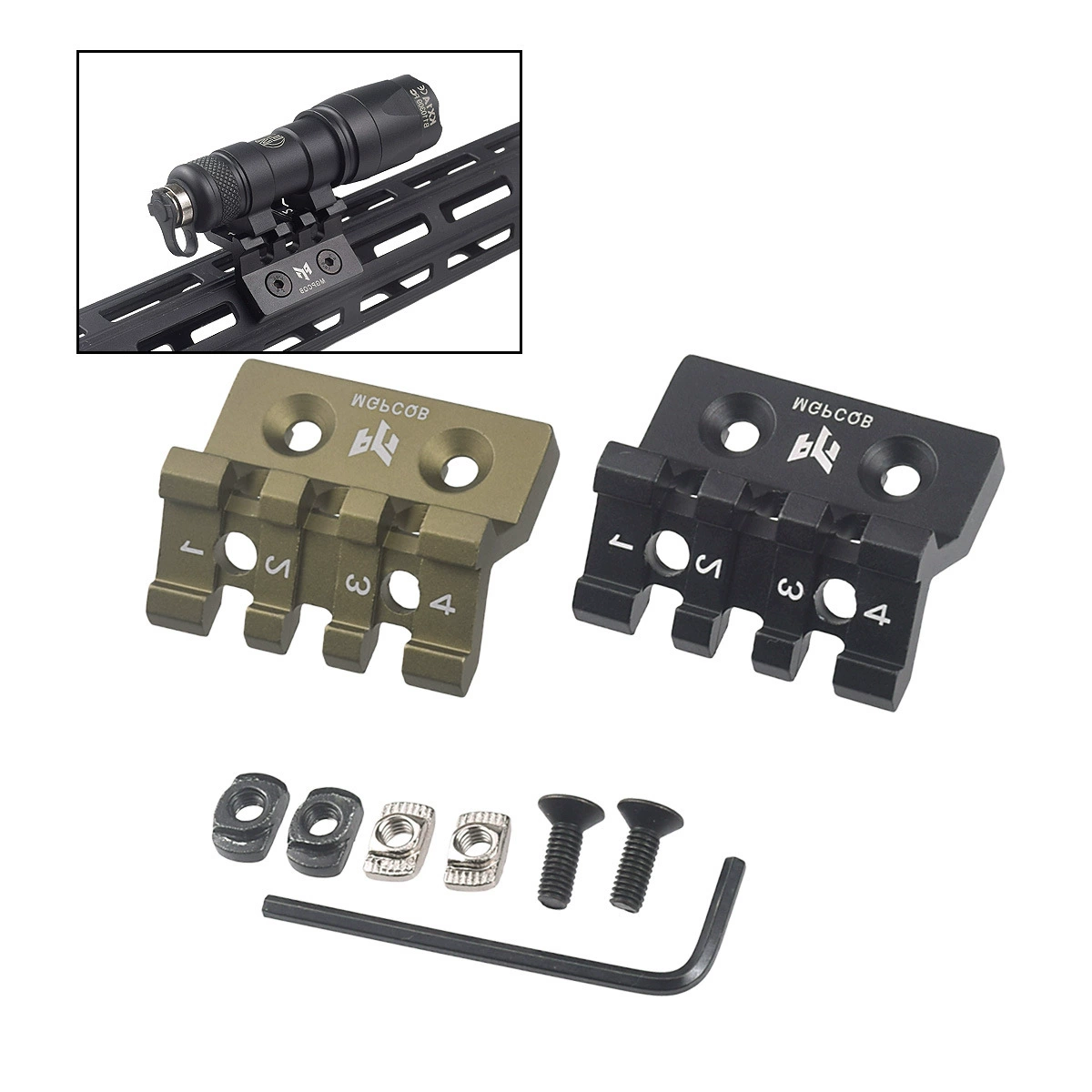 Трансграничная 45 градусов односторонняя Магап металлическая тактическая направляющая Jin Ming M4 боковая направляющая наклонная дорожка Keymod MLOK универсальная