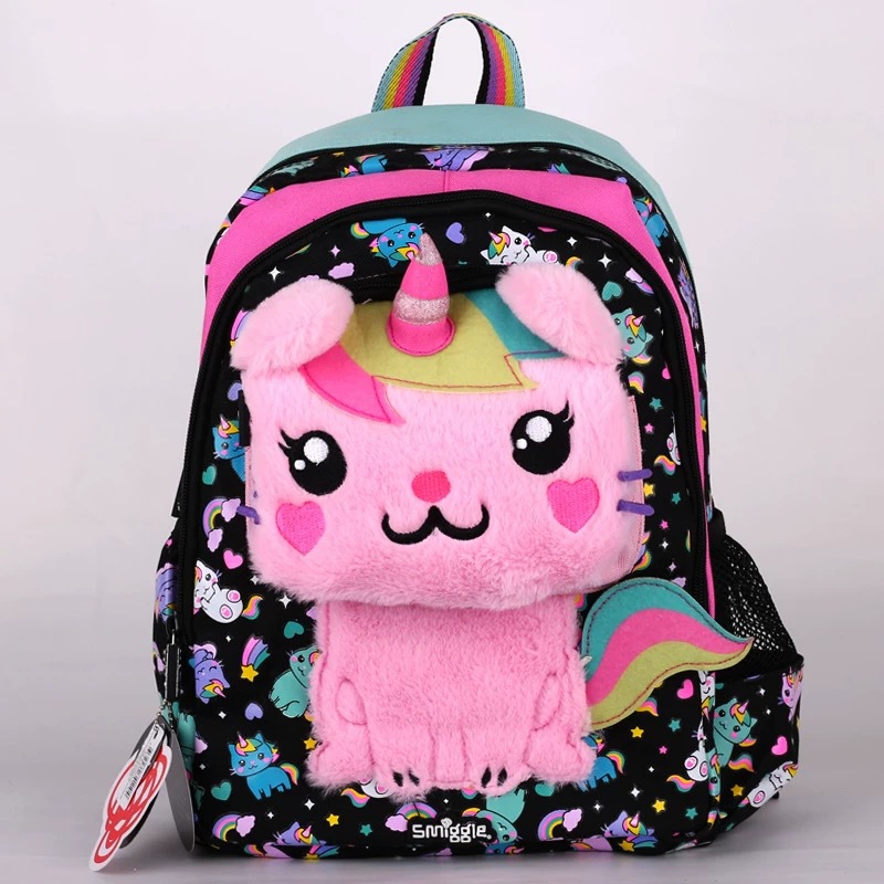 Mochila escolar australiana smiggle escuela primaria mediana hombro reducción de carga mochila ultraligera niños de jardín de infantes linda mochila escolar