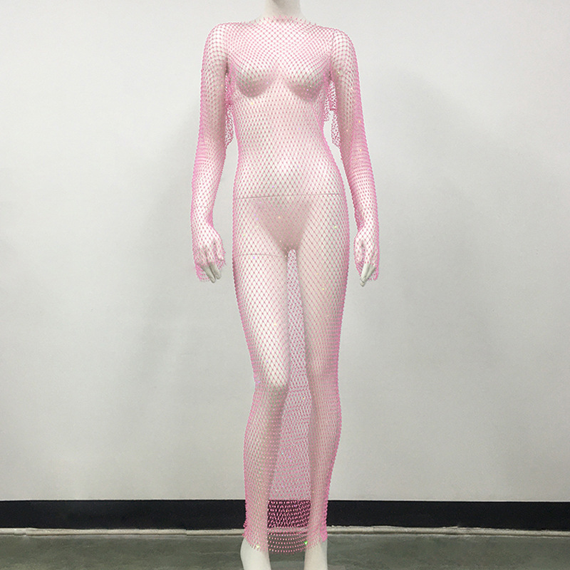 핑크 롱 스커트