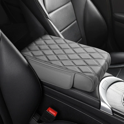 Armrest box pad: Leather Pad Storage