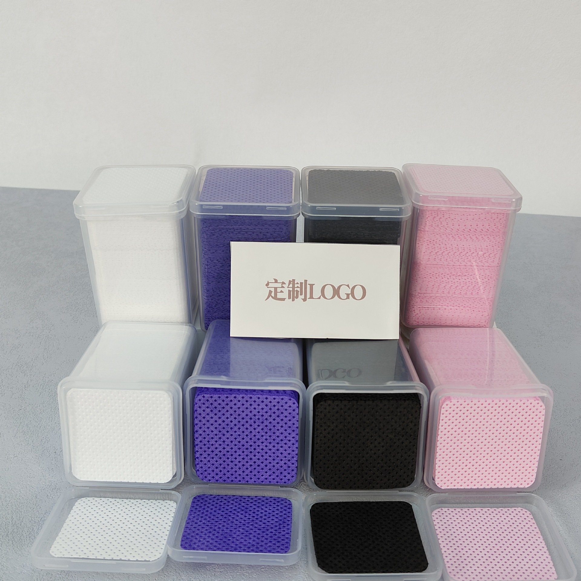 Las almohadillas de algodón para limpieza de manicura no son fáciles de perder el cabello. Toallita mágica para limpiar la boca de la botella de pegamento transfronterizo. Almohadillas de algodón para manicura de tres piezas.