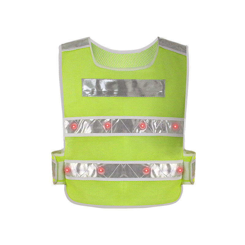 chaleco reflectante led chaleco luminoso seguro de construcción de chaleco fluorescente en forma de V cinturón reflectante con lámpara de ropa reflectante