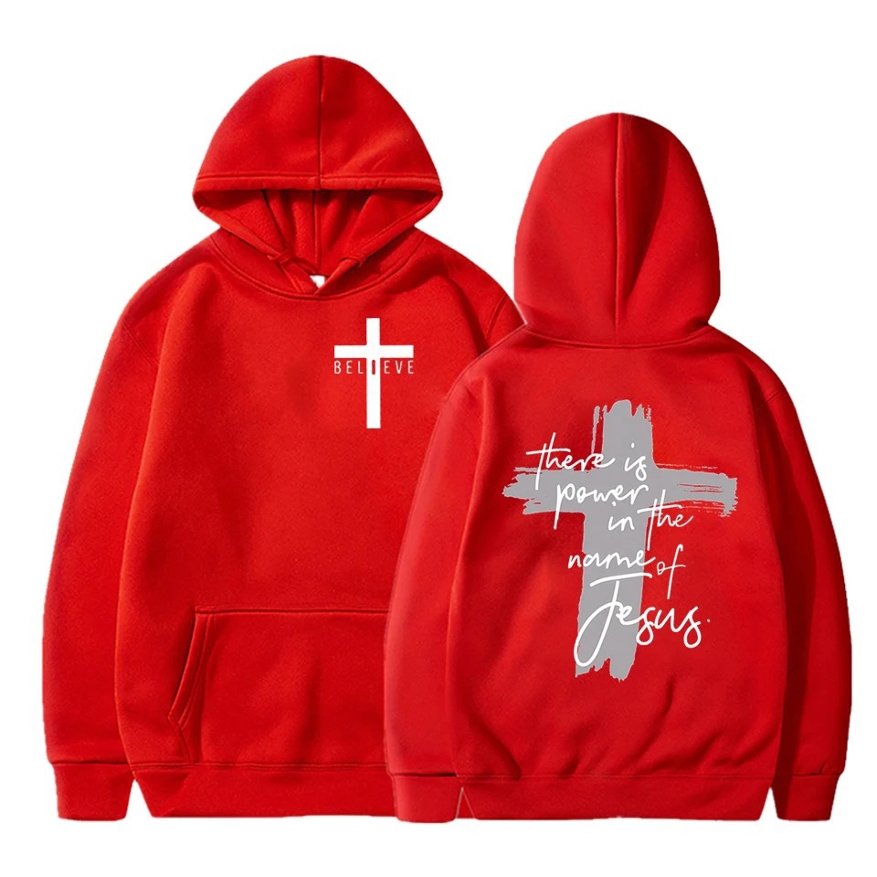Mujeres/Men Christian Faith Essential Hoodies There Is Power i