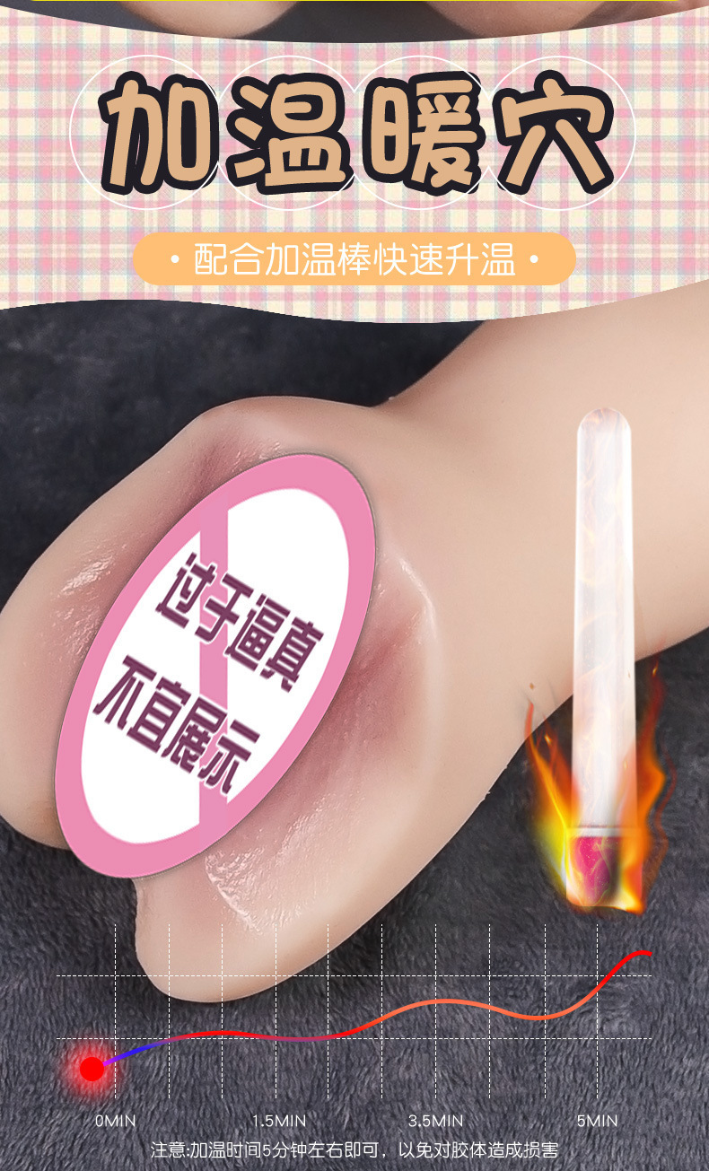 Jiuai Manual Male Masturbator TPE Airplane Cup with Inverted Hip Mold — detail image 3