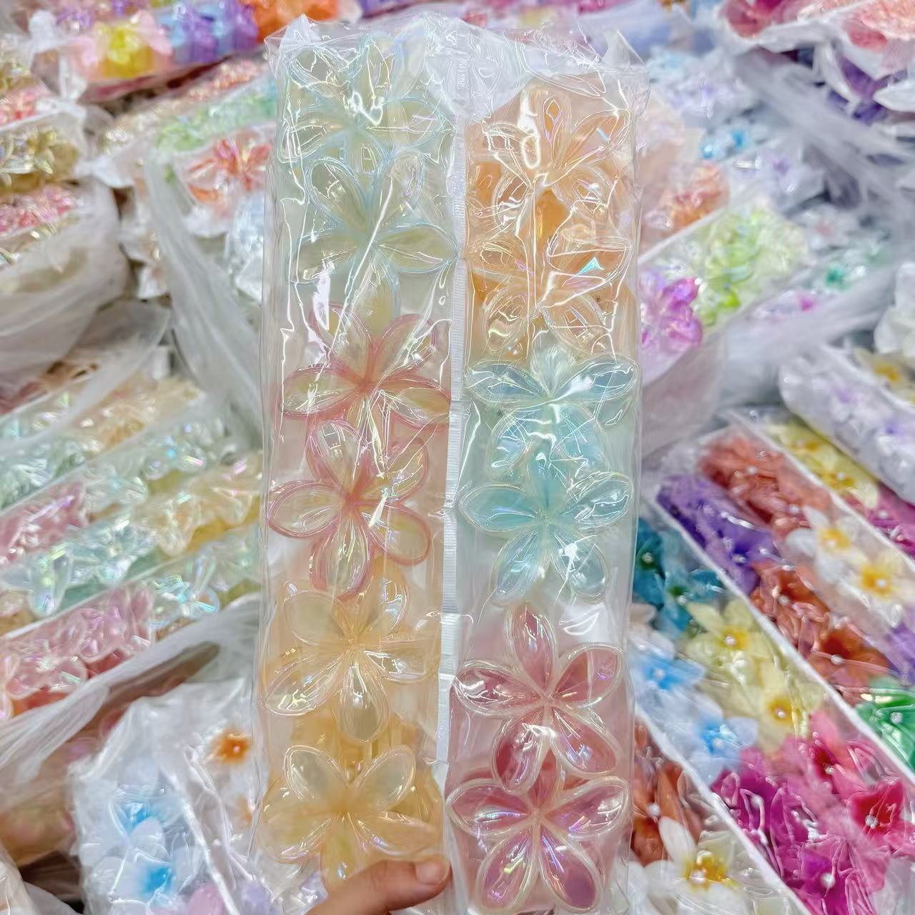 Europa y los Estados Unidos explotaron 8CM huevo flores clip de cabello de alta calidad para mujeres agarrar el cabello de tiburón color caramelo transfronterizo agarrar clip de cabello