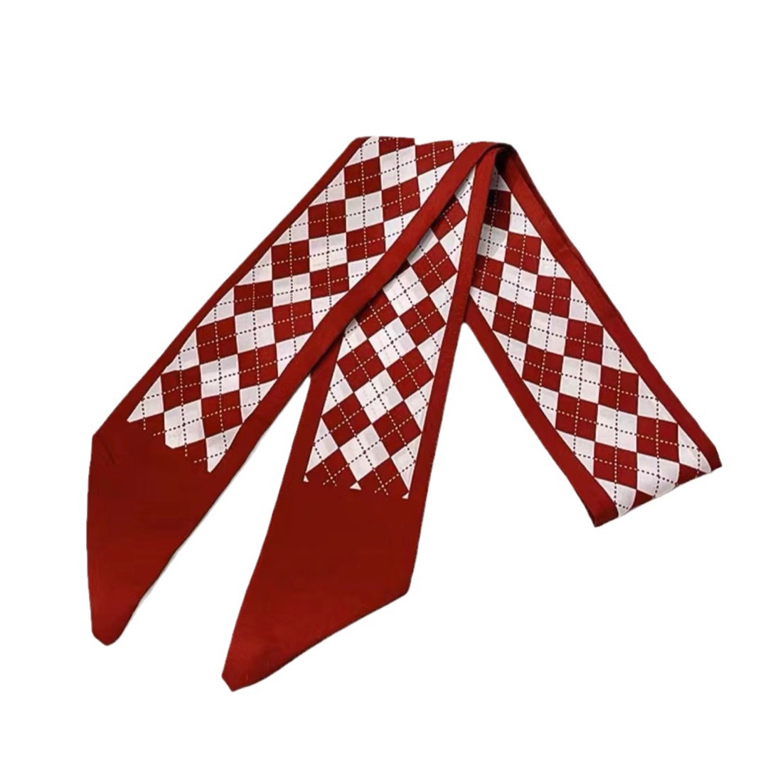 Retro bufanda francesa banda de pelo nueva bufanda larga de las mujeres del todo-fósforo largo tejido lazo de pelo Cola de Caballo banda de pelo bufanda de la cinta