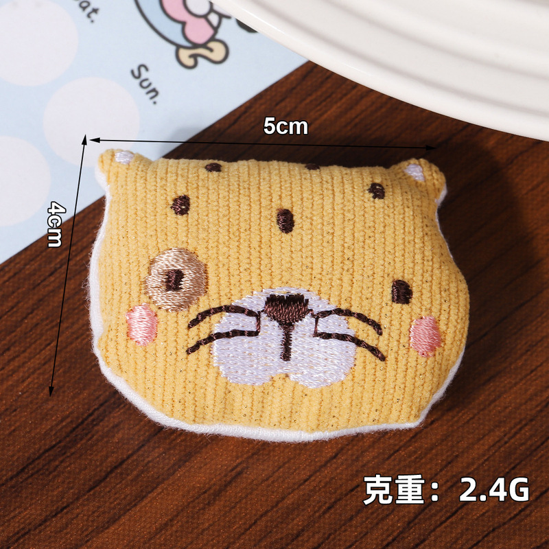 卡通布艺小动物充棉玩偶头diy饰品配件儿童包包服饰胸针公仔配饰|undefined