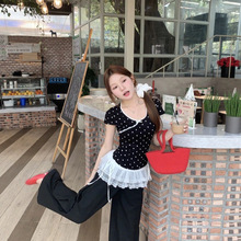 洋气蕾丝屁帘叠穿辣妹超短裙双层蛋糕蓬蓬小短裙裙帘装饰短裙女