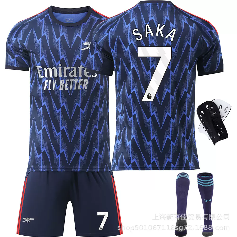 足球训练服2526阿森纳球衣客场7萨卡8厄德高9号热苏斯11马丁内利