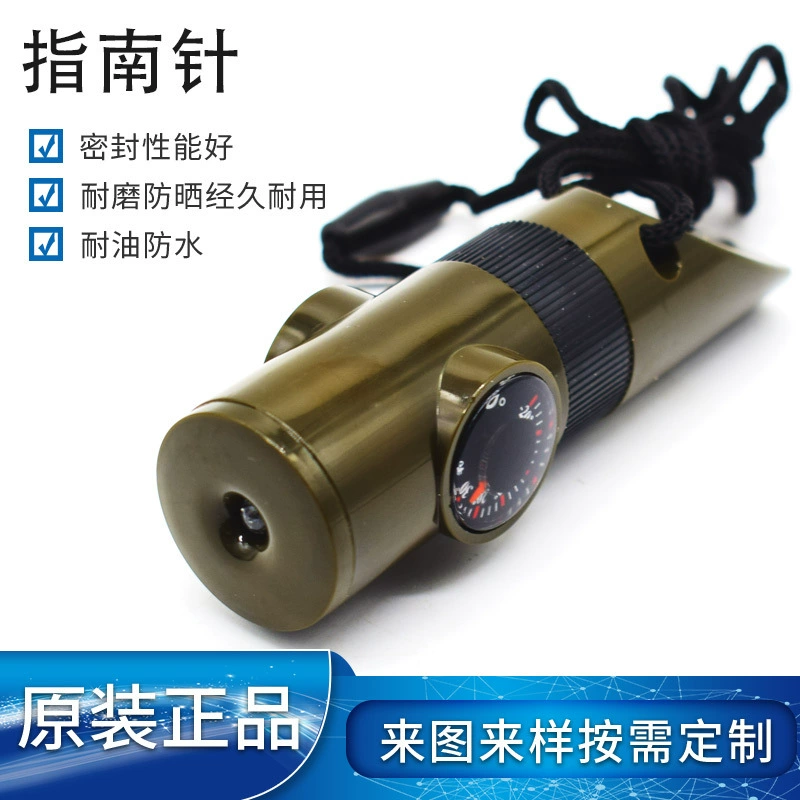 Пользовательские увеличительное стекло термометр многофункциональный компас свисток портативный открытый многофункциональный свисток высокий децибел